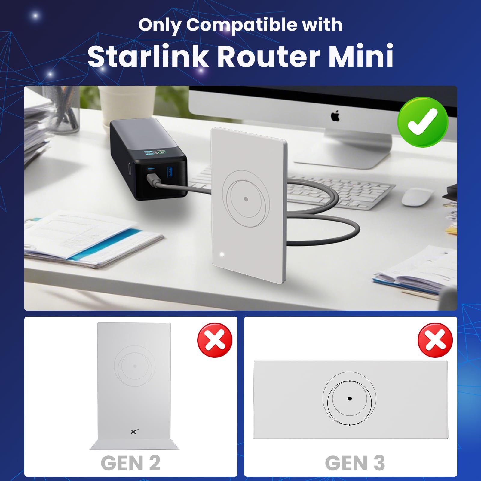 Starlink 라우터 소형 케이블을 위해 2 팩 (1FT 6.5FT) USB C에서 소형 라우터, 플러그 앤 플레이 PD 9V와 호환되는 DC 전원 케이블 Starlink 인터넷 키트를 위한 호환되는 교체 - xlinkcore