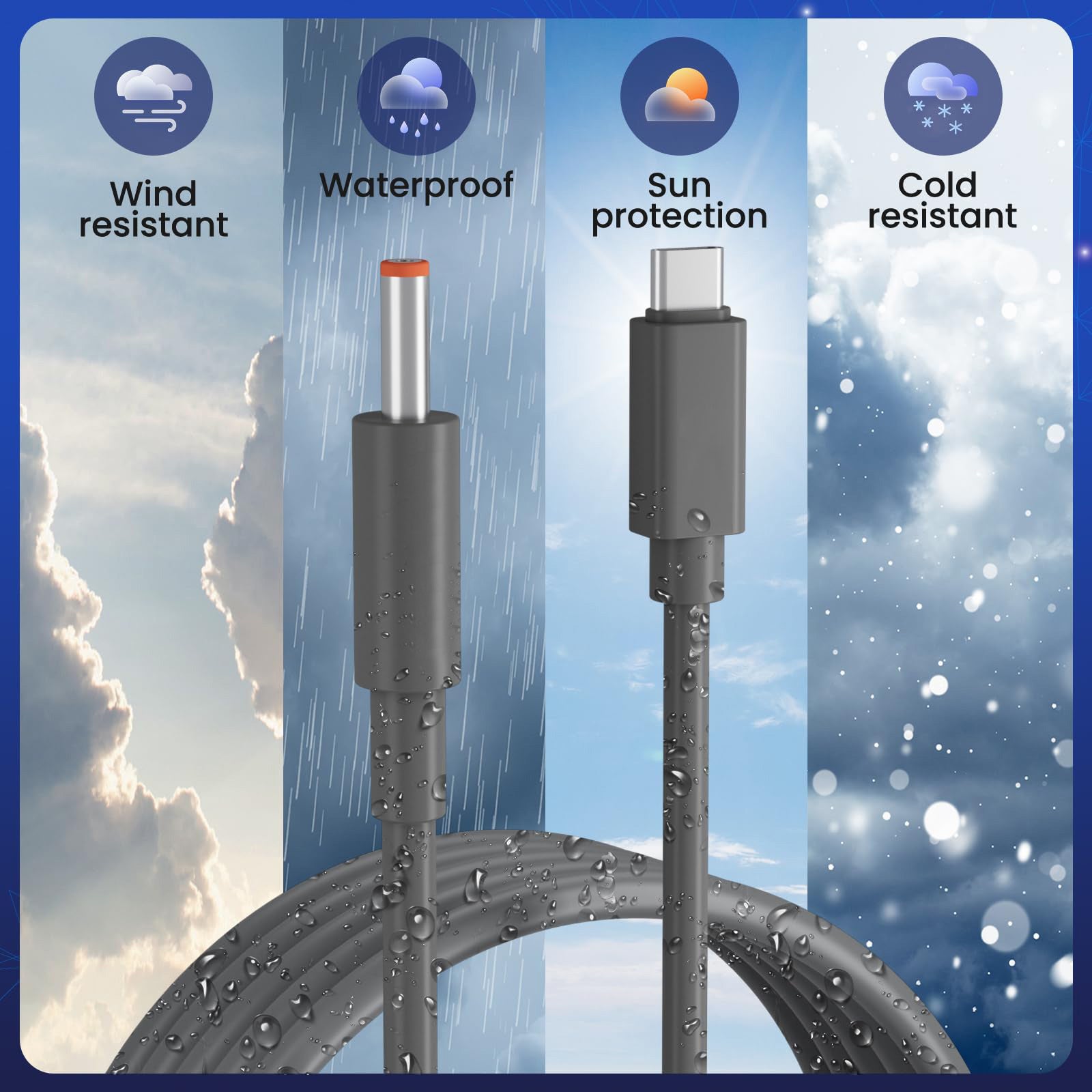 Starlink 라우터 소형 케이블을 위해 2 팩 (1FT 6.5FT) USB C에서 소형 라우터, 플러그 앤 플레이 PD 9V와 호환되는 DC 전원 케이블 Starlink 인터넷 키트를 위한 호환되는 교체 - xlinkcore