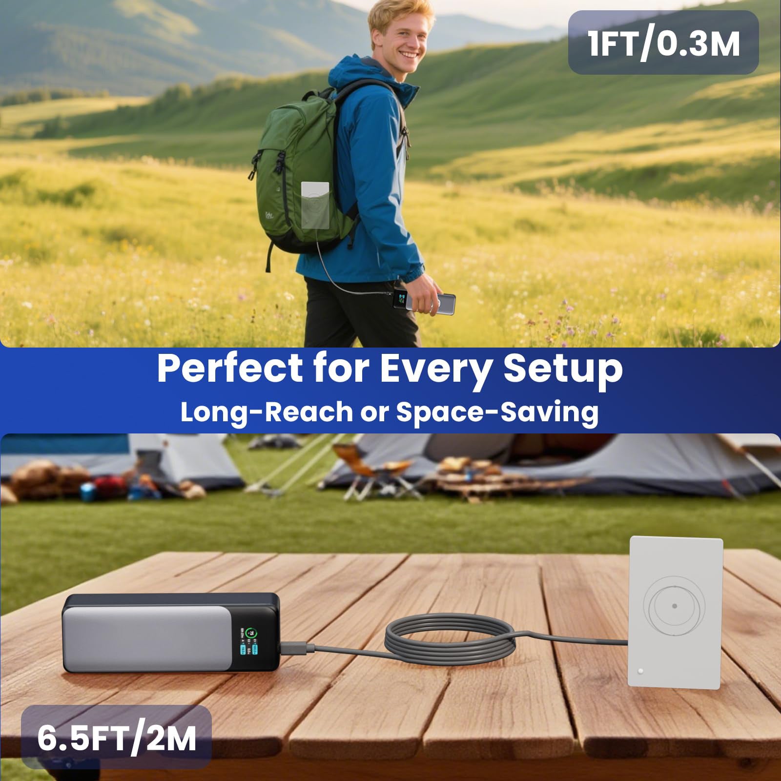 Starlink 라우터 소형 케이블을 위해 2 팩 (1FT 6.5FT) USB C에서 소형 라우터, 플러그 앤 플레이 PD 9V와 호환되는 DC 전원 케이블 Starlink 인터넷 키트를 위한 호환되는 교체 - xlinkcore
