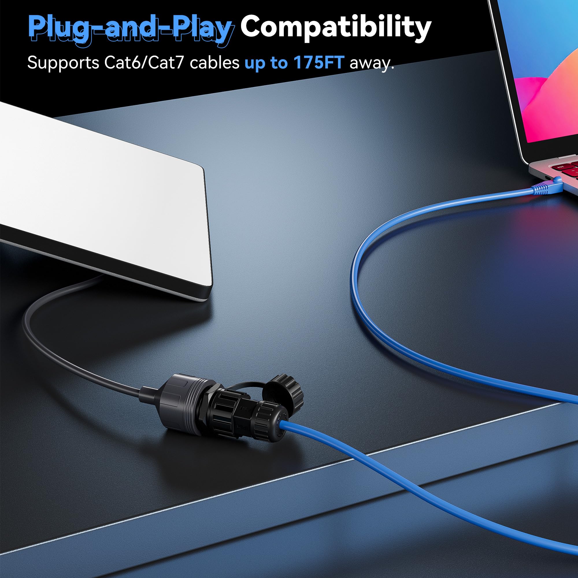  (2 Pakiety) Dla Adaptera Ethernet Starlink Mini / Gen 3, Wodoodpornego Przedłużenia Kabla Starlink Dla Mini Starlink, Złącza Star Link Standard Do RJ45 Dla Naczynia I Routera Starlink Gen3 Standard V3 - xlinkcore