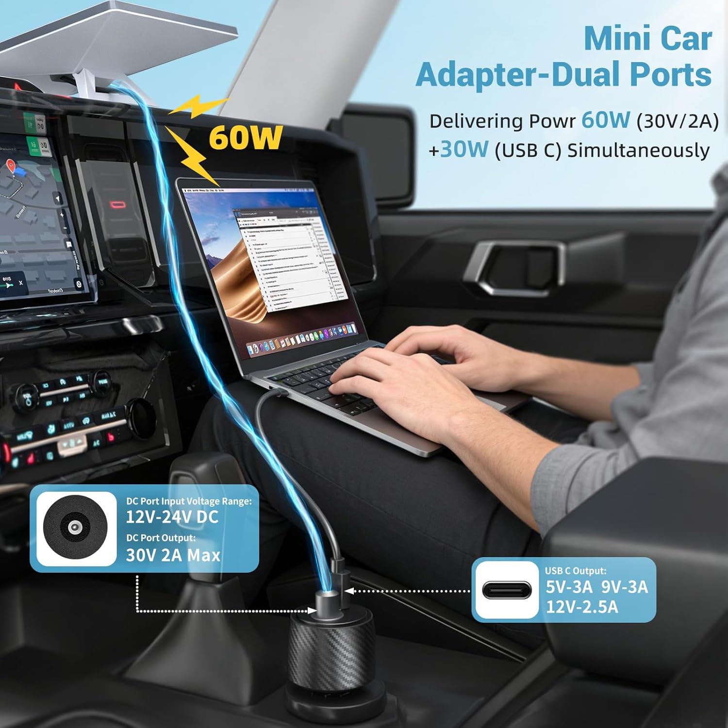 Adaptador De Carro Starlink Mini, Conversor De 12V A 24V, Adaptador De Isqueiro De Cigarro, Fonte De Alimenta&ccedil;&atilde;o Starlink Mini, 60W DC Booster - xlinkcore