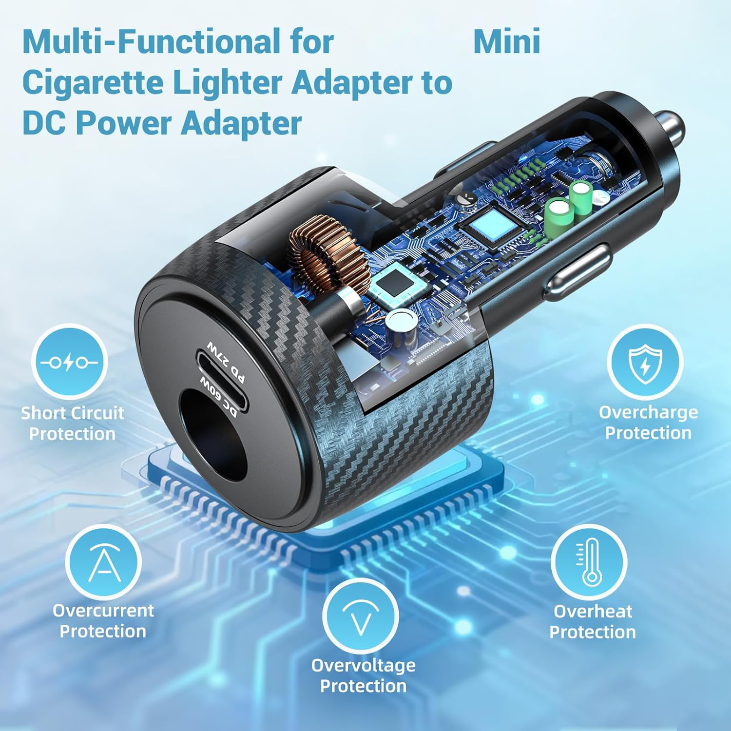 Adaptador De Carro Starlink Mini, Conversor De 12V A 24V, Adaptador De Isqueiro De Cigarro, Fonte De Alimenta&ccedil;&atilde;o Starlink Mini, 60W DC Booster - xlinkcore