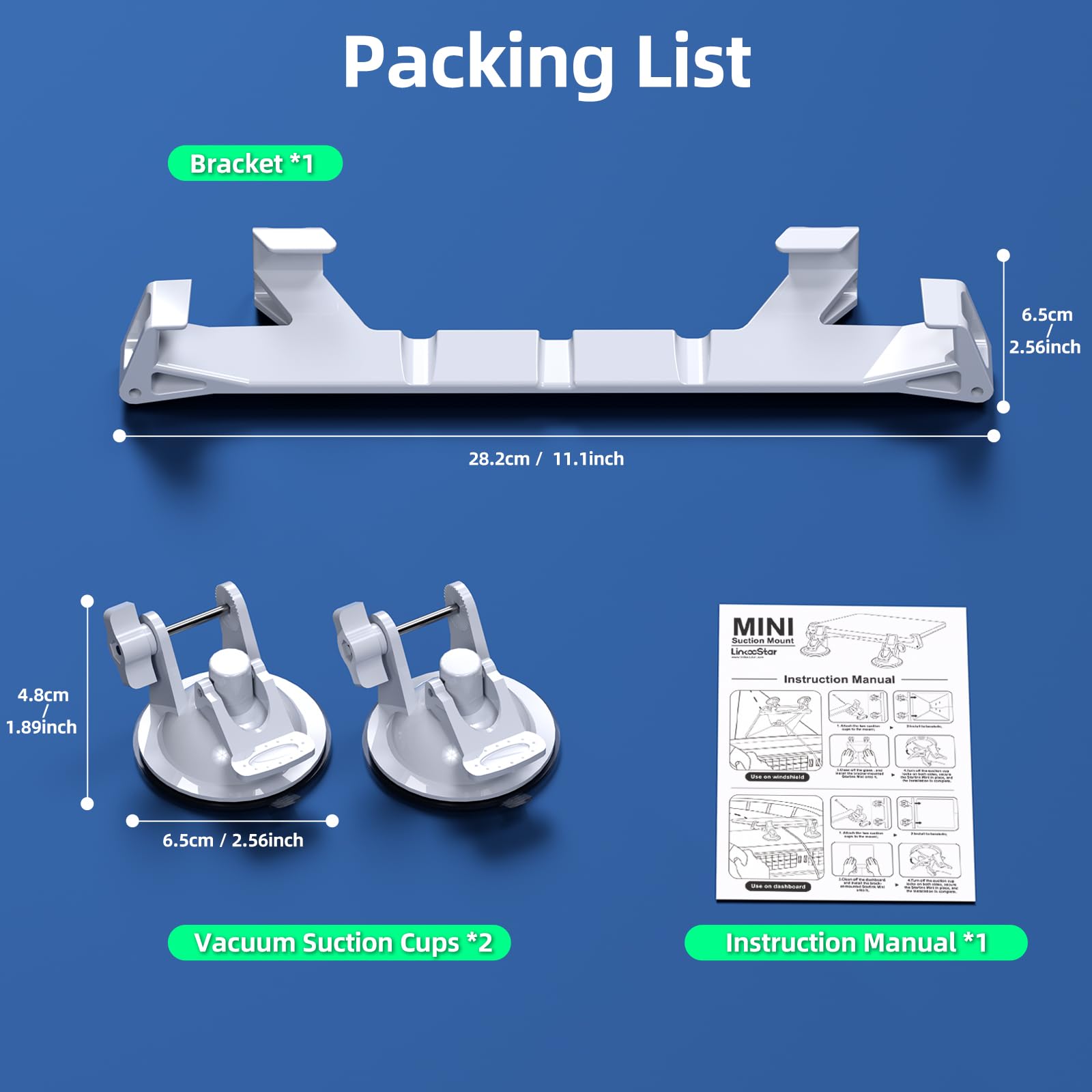 Voor Starlink Mini Car Mount Voor Dashboard, Starlink Mini Suction Cup Mount Voor Dashboard & Voorruit, Veilige Montage Kit Voor De Meeste Voertuigen En Zorgt Voor Stabiel Rijden En Satelliet Signaal - xlinkcore