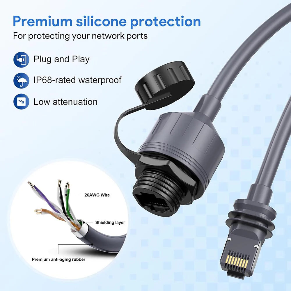  (2 Pakiety) Dla Adaptera Ethernet Starlink Mini / Gen 3, Wodoodpornego Przedłużenia Kabla Starlink Dla Mini Starlink, Złącza Star Link Standard Do RJ45 Dla Naczynia I Routera Starlink Gen3 Standard V3 - xlinkcore