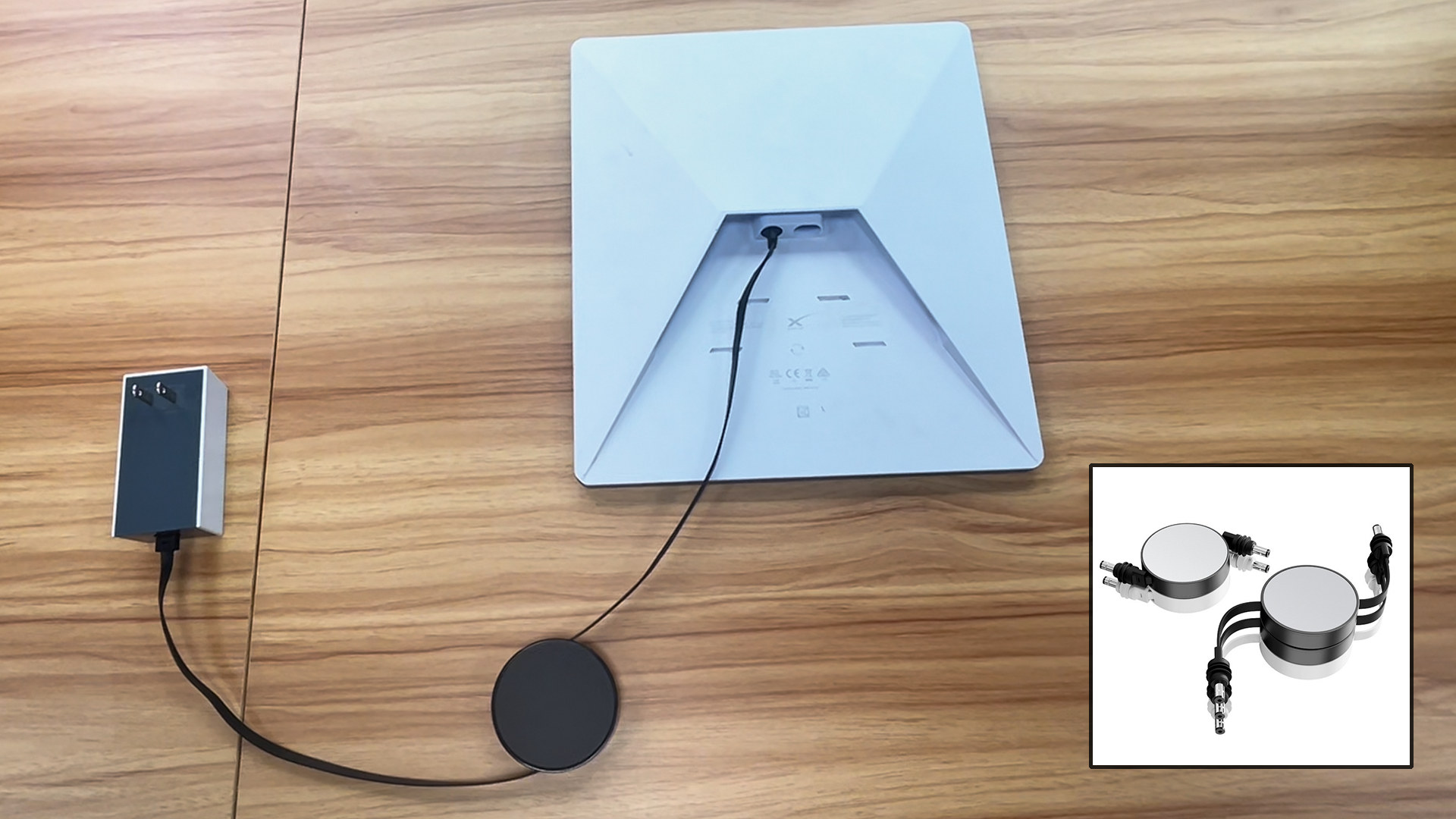 Câble d'alimentation plat rétractable spécialement conçu pour Starlink Mini - xlinkcore video