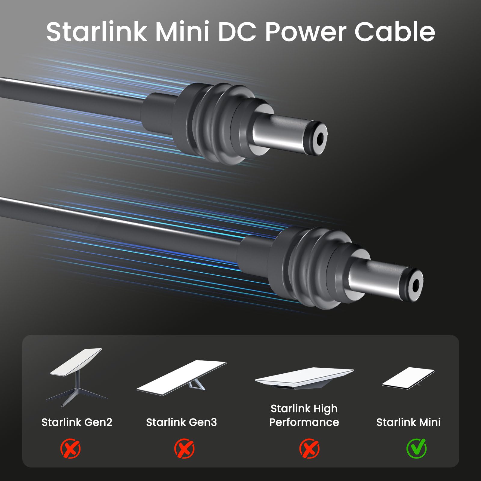 Voor Starlink Mini Kabel - Waterdichte DC Power Vervangingskabel Voor Starlink Mini Grijs - xlinkcore
