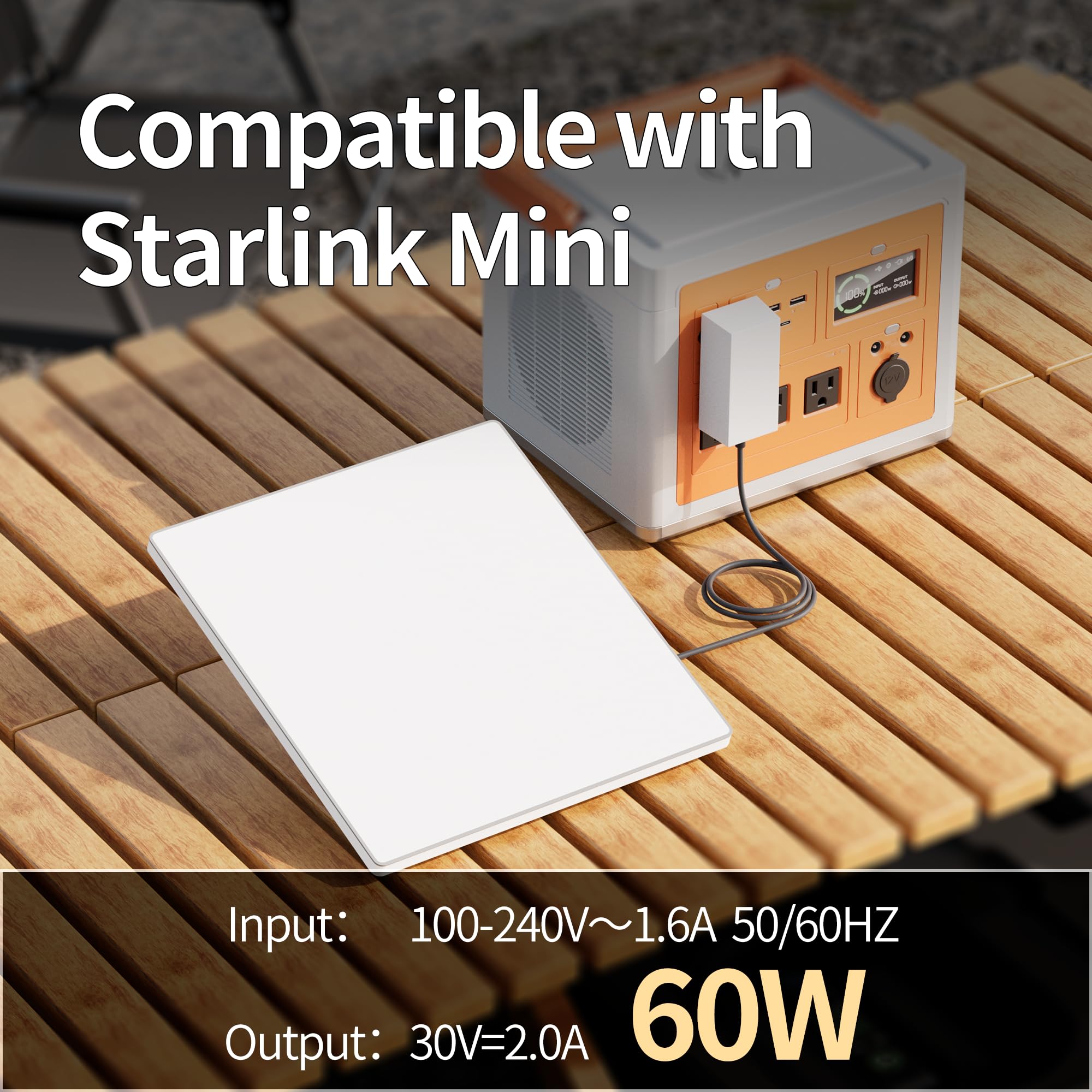 F&uuml;r Starlink Mini Ladeger&auml;t 60W Ersatz Stromversorgung AC Adapter 30V 2A Ausgang Wandladeger&auml;t Stecker F&uuml;r Starlink Mini Geschirr - xlinkcore