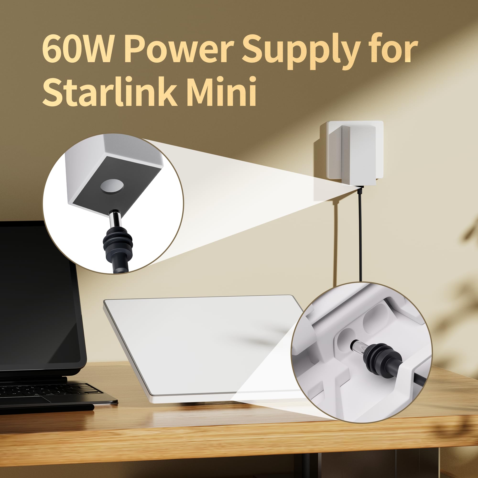 F&uuml;r Starlink Mini Ladeger&auml;t 60W Ersatz Stromversorgung AC Adapter 30V 2A Ausgang Wandladeger&auml;t Stecker F&uuml;r Starlink Mini Geschirr - xlinkcore
