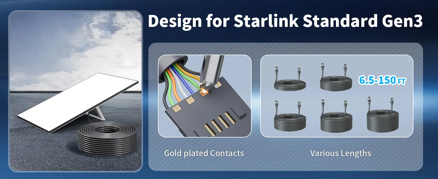 Starlink installation guides and cable accessories by Starlink Network Accessories