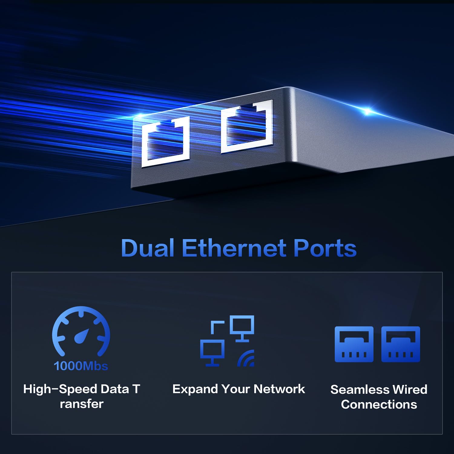 Starlink Gen 2有線外部ネットワーク用Starlink Ethernetアダプタ、デュアルポートStarlink Gen 2 Ethernetアダプタ、最大1 Gbps高速N動作 - xlinkcore