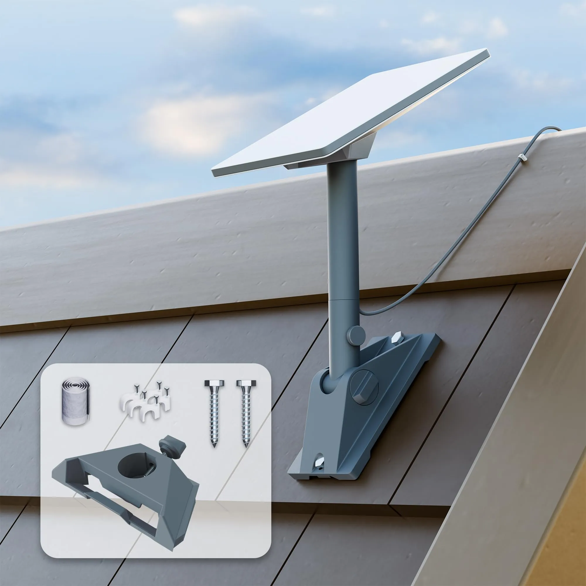 Voor Starlink Mini Dakbevestiging Verstelbare Starlink Mini Huisbevestiging Zware Stangmontage met Verstelbare Tilt 90 voor Betere Signaal - xlinkcore