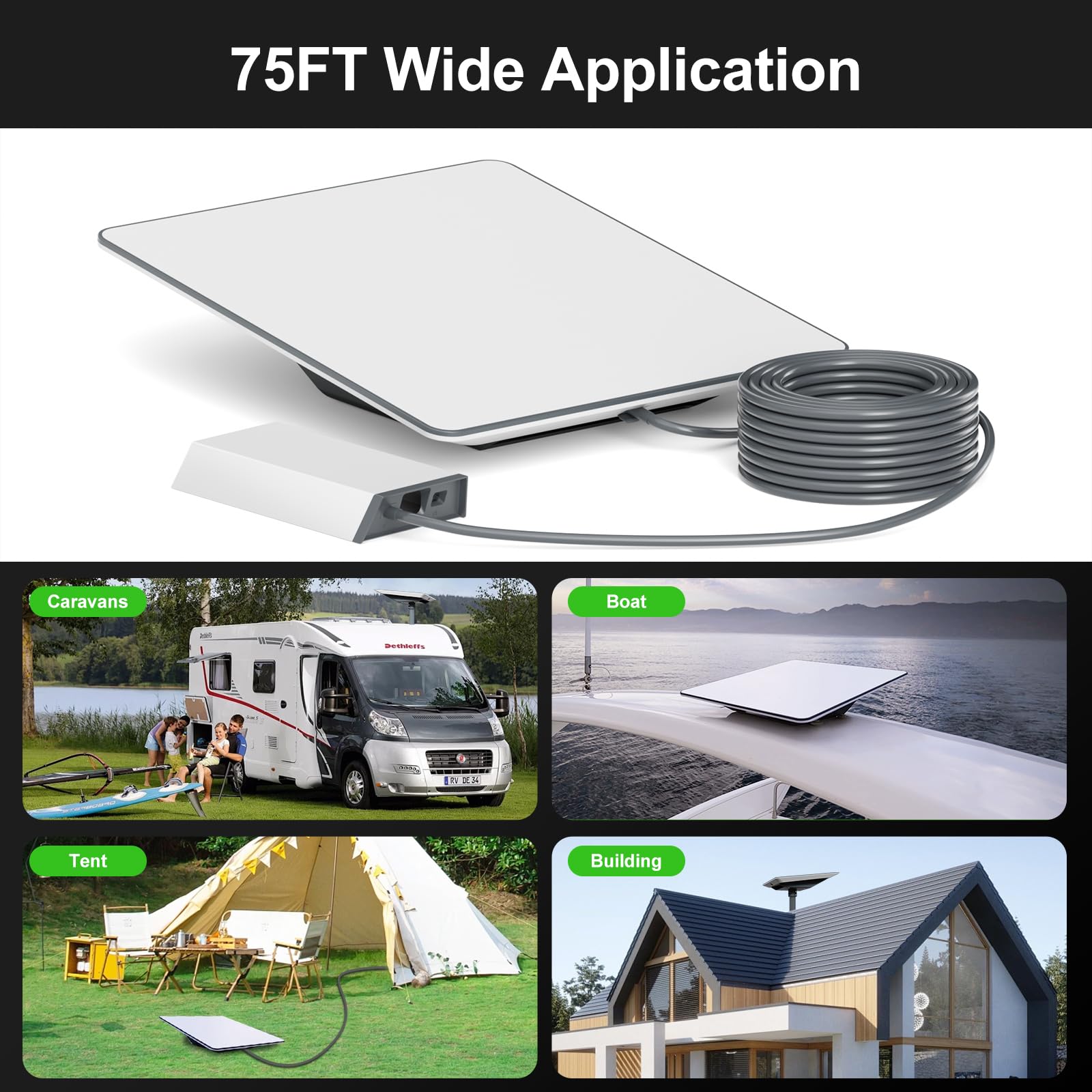 Dla Kabla Wysokiej Wydajności Starlink Flat 75FT / 23M, Kabel Zasilający FHP Linkoostar Zamienny Do Wodoodpornego Przedłużenia Starlink Flat High Performance Gen 2 Akcesoria - xlinkcore