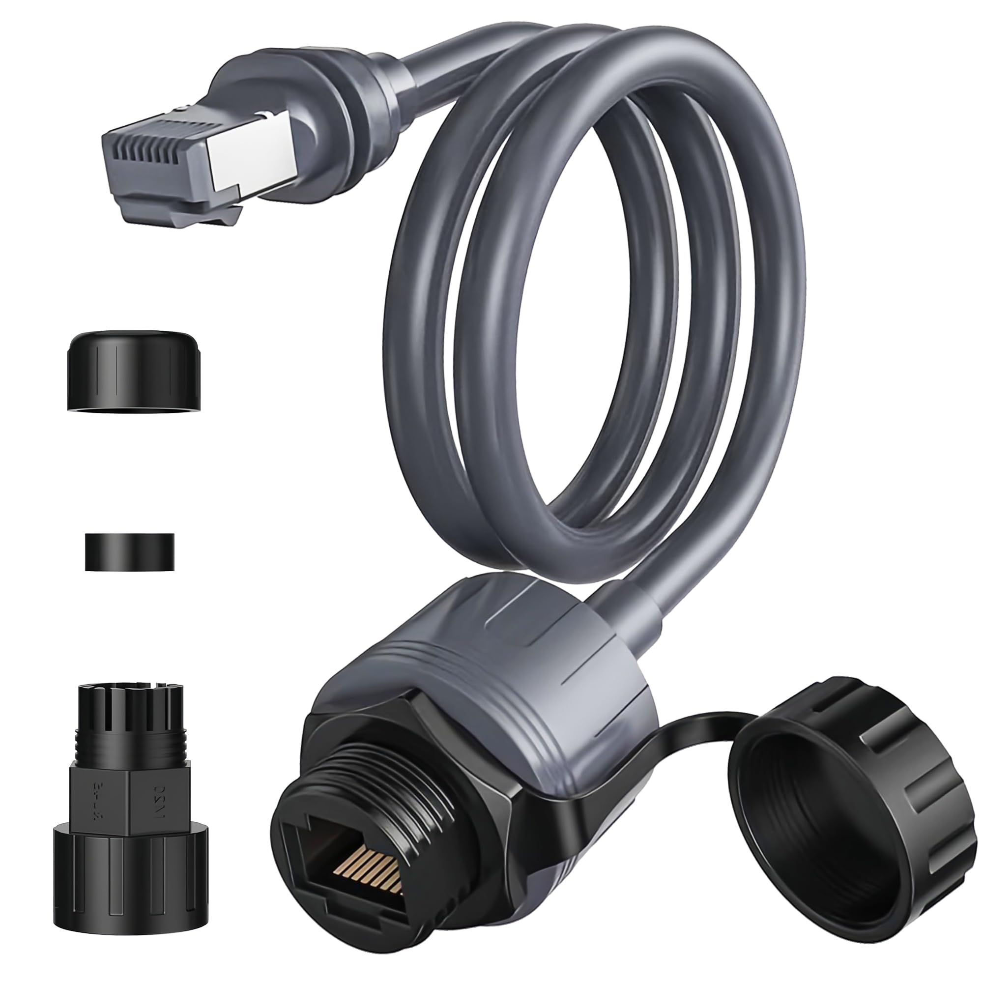  (1 Pack) Pour Starlink Gen 3 & Mini Adaptateur Ethernet, C&acirc;ble 24AWG 2000Mbps, Coupleur SPX &agrave; RJ45 De Protection IP68 Imperm&eacute;able Pour Standard / Mini Dish (Accessoires Starlink V3) - xlinkcore [sort:name]