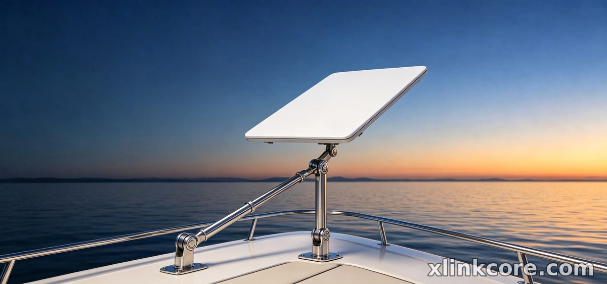 Boat Starlink Mount and Cable Guide for Saltwater