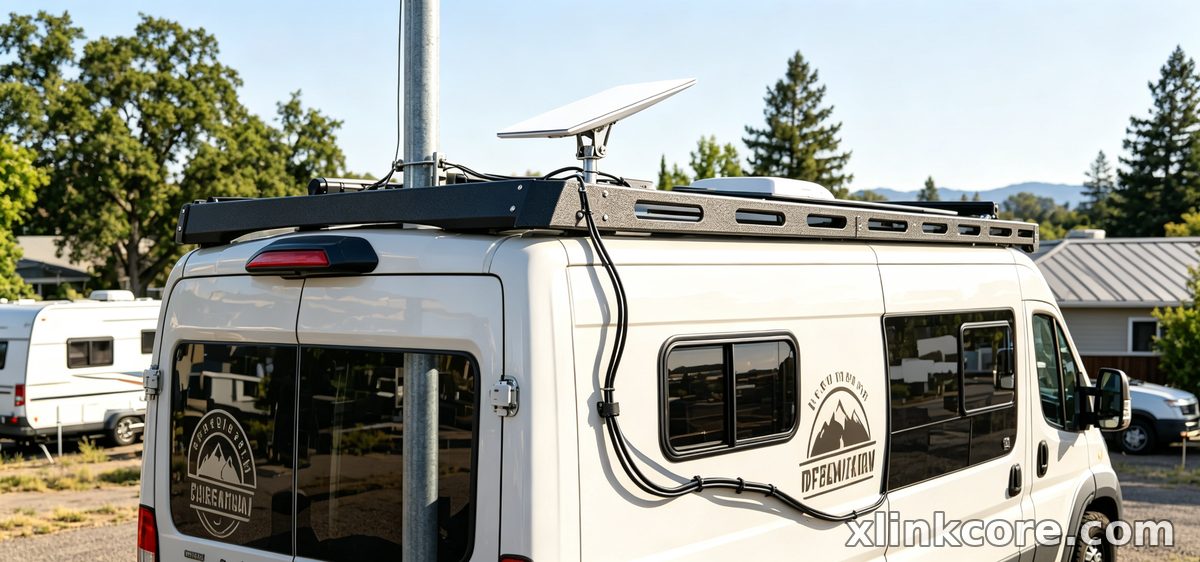 ボンドッキングやバンライフ向けの安全な Starlink RV マウント